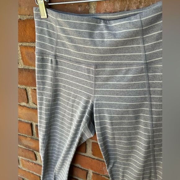 Athleta Heather Gray Stripe High Rise Churatanga Leggings - Picture 7 of 9